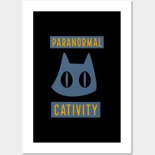 Paranormal Cativity- Halloween cat pun Posters and Art